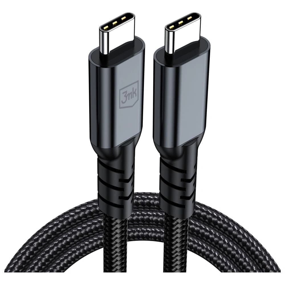 3MK Hyper Kabel N-SERIES USB-C Thunderbolt 4 1m 48V/5A 40Gb/s 240W 8K60Hz schwarz
 - 2