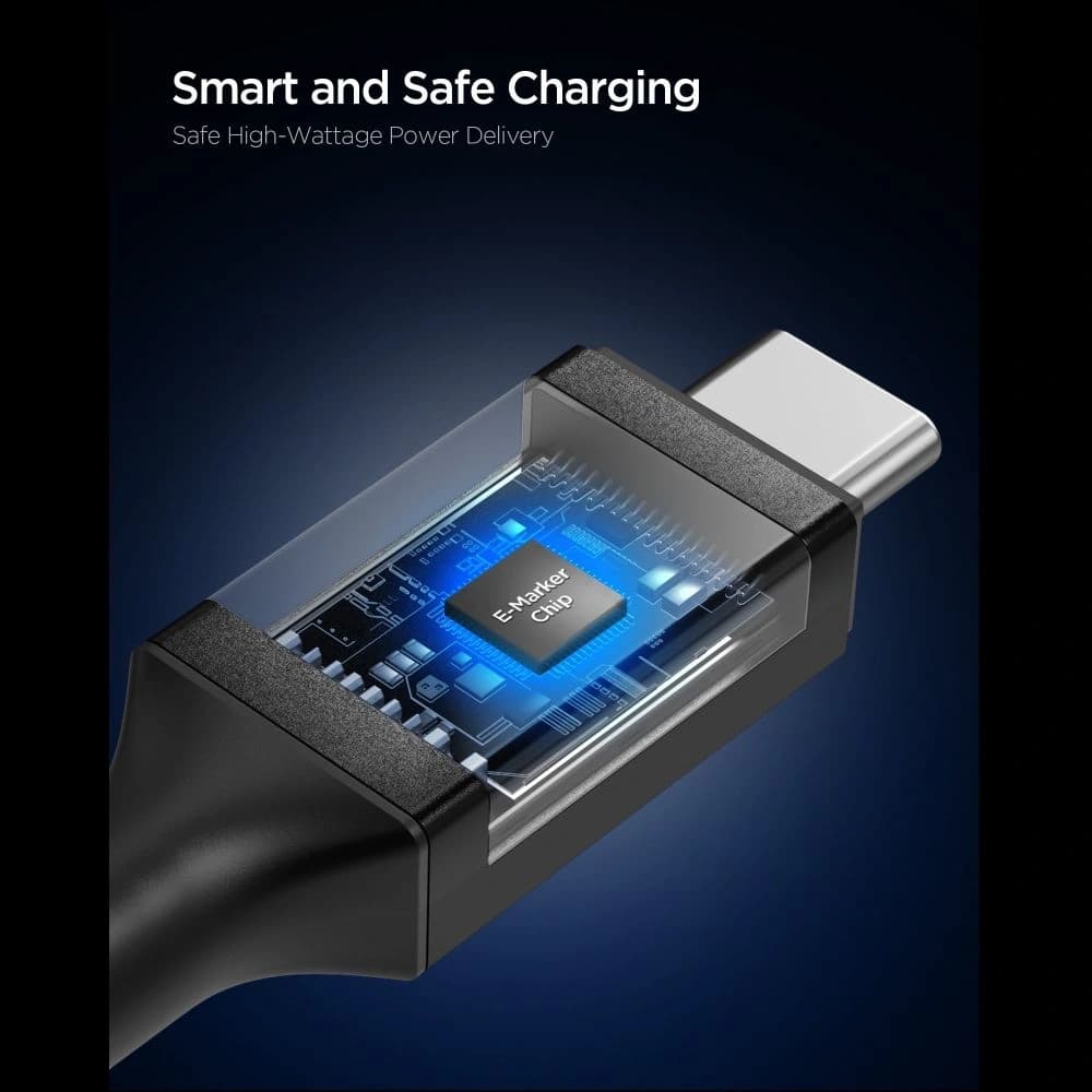 Spigen EB24015CC Essential USB-C Kabel 240W 150cm Schwarz
 - 5