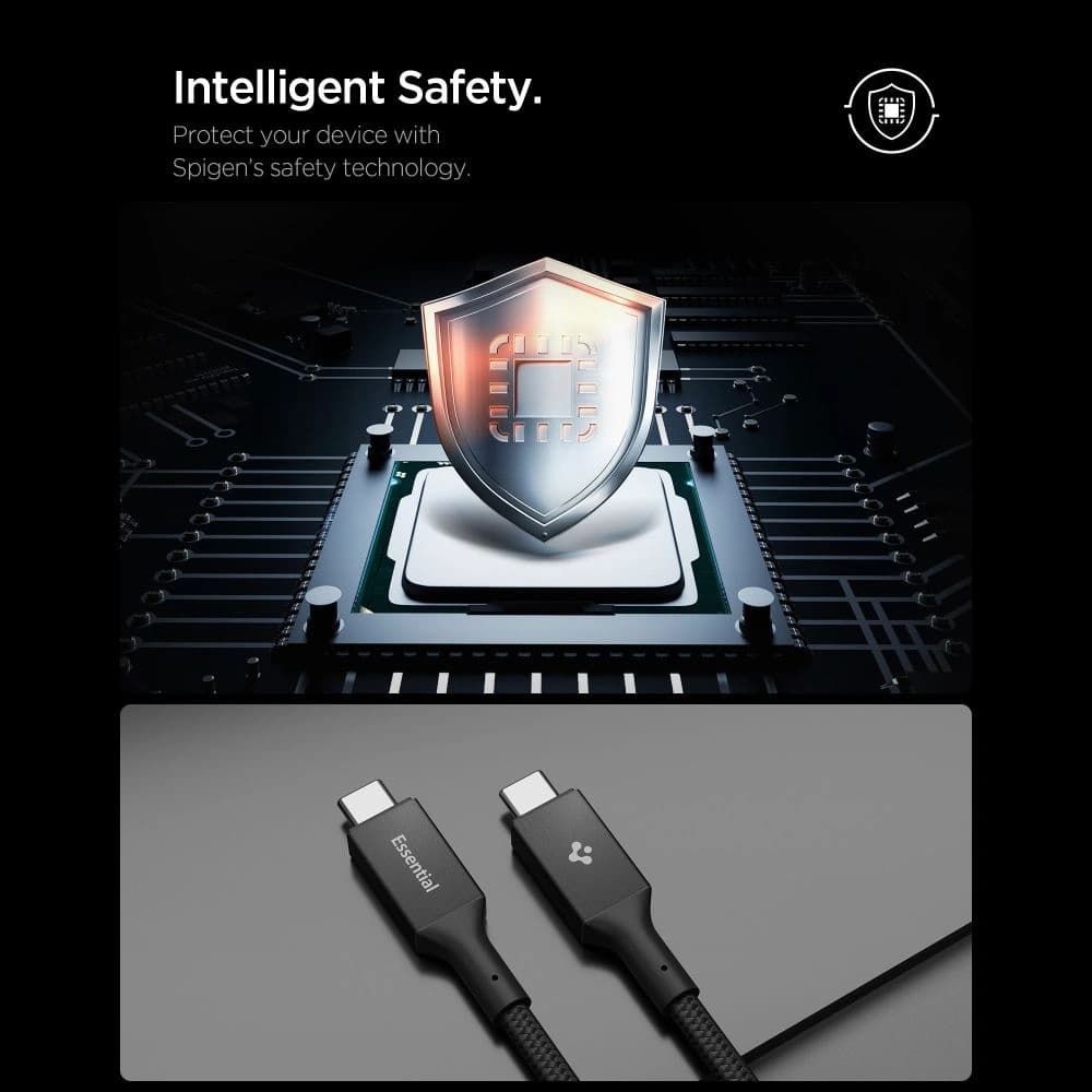 Spigen EB24015CC Essential USB-C Kabel 240W 150cm Schwarz
 - 8