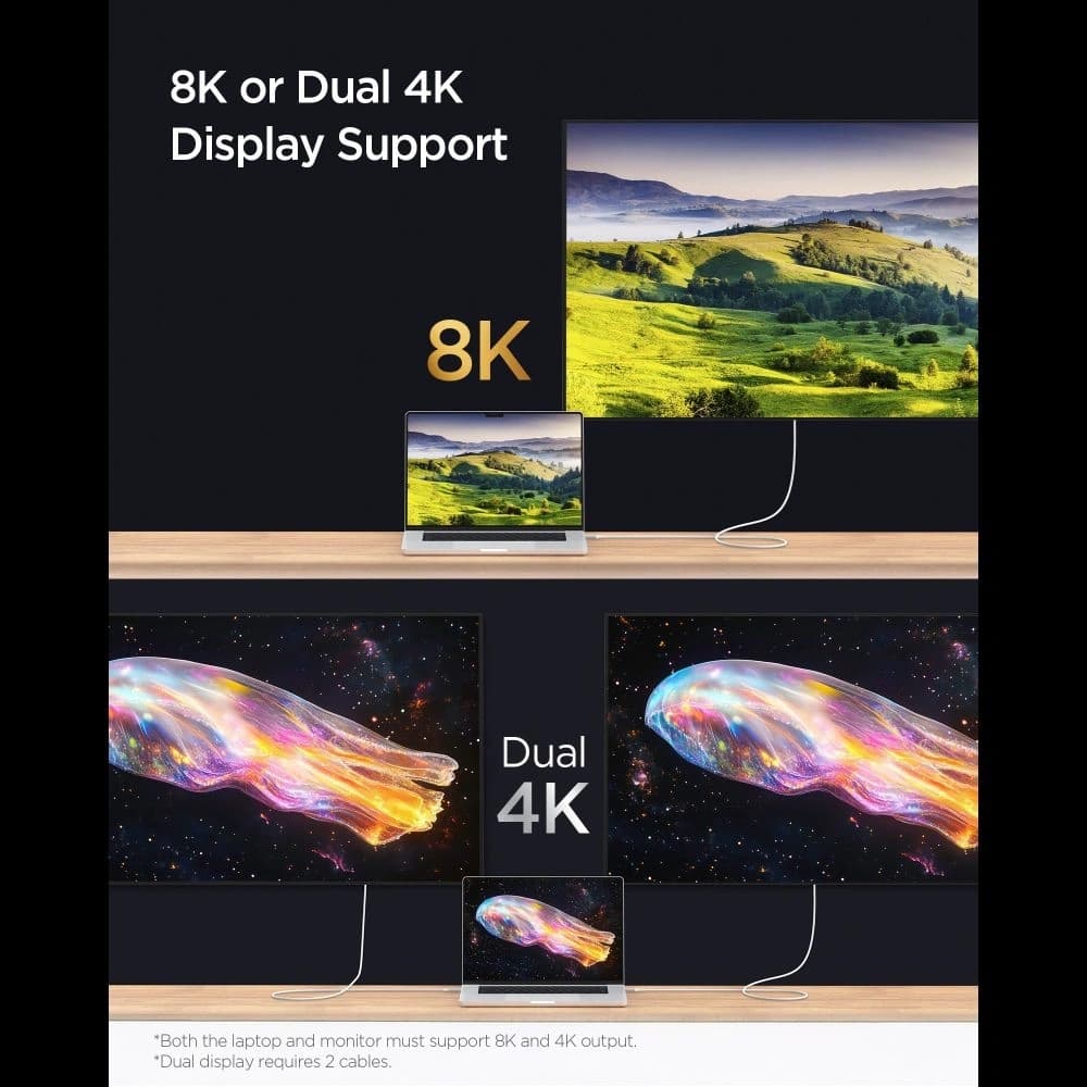 Spigen EB24015CC Essential USB-C Kabel 240W 150cm Weiß
 - 7