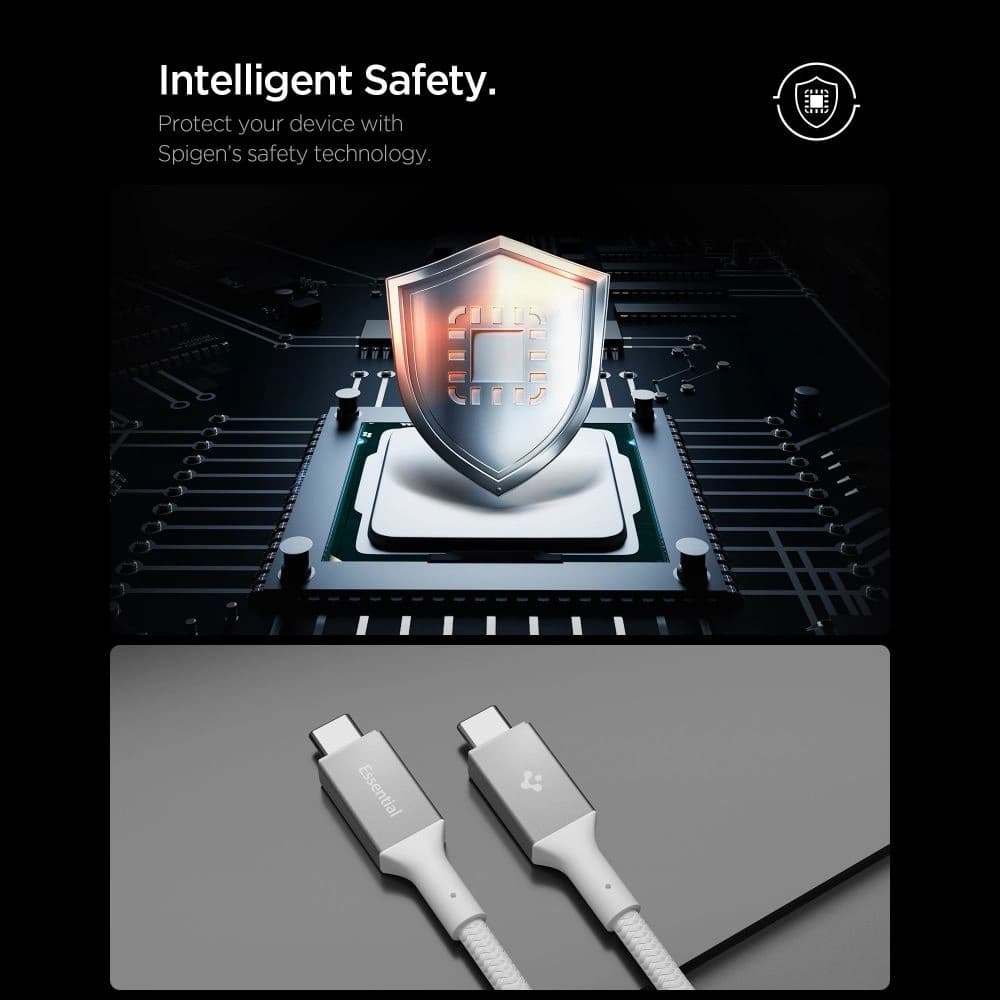 Spigen EB24015CC Essential USB-C Kabel 240W 150cm Weiß
 - 8