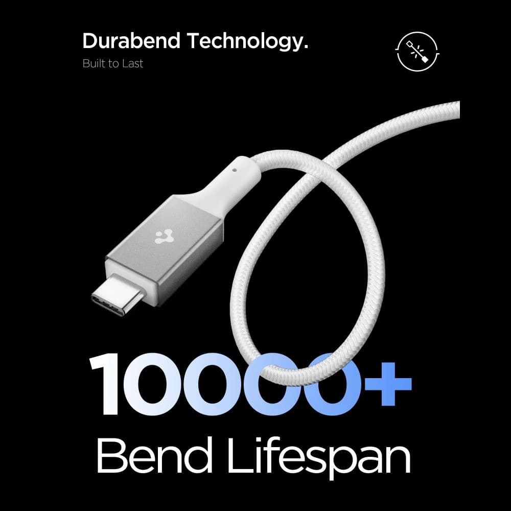 Spigen EB10015CC Essential USB-C Kabel 100W 150cm Weiß
 - 4