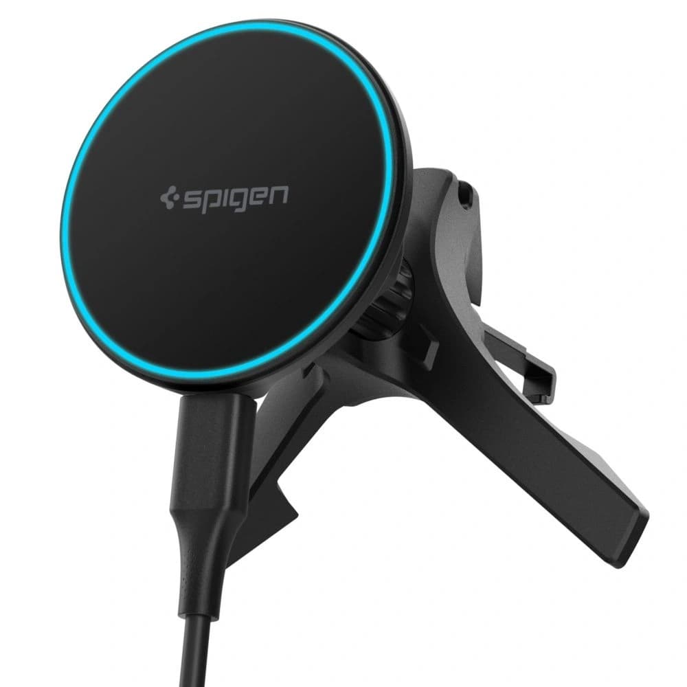 Spigen EV15MAQ Essential Magnetic MagSafe Vent Auto Halterung Wireless Charger 15W QI2 Schwarz
 - 1