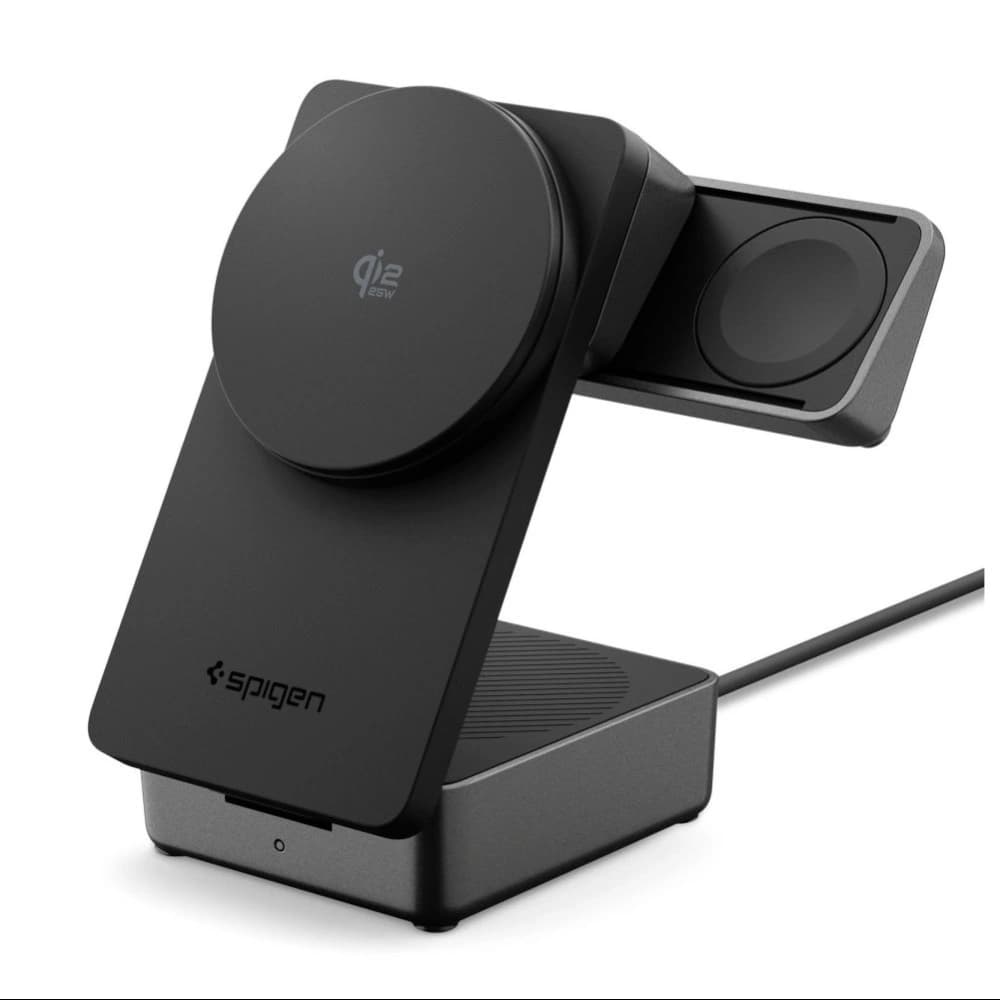 Spigen EF323MQ Essential 3in1 Magnetic MagSafe Wireless Charger 25W Qi2.2 Black - 1