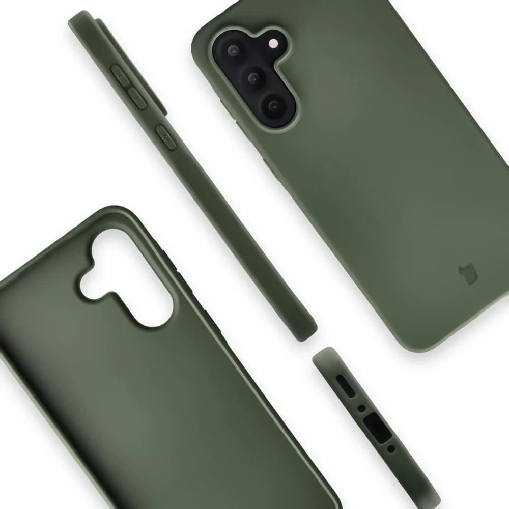 Etui z recyklingu Bizon Case ReLeaf do Samsung Galaxy A56 5G ciemnozielone - 4