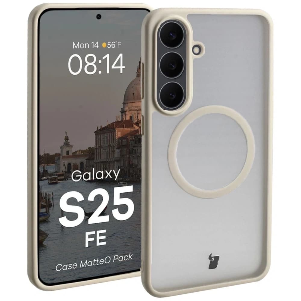 Bizon MatteO Magnetic Pack Samsung Galaxy S25 FE smoky beige - 3