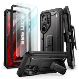 Supcase Unicorn Beetle Pro & Tempered Glass Samsung Galaxy S26 Ultra Black