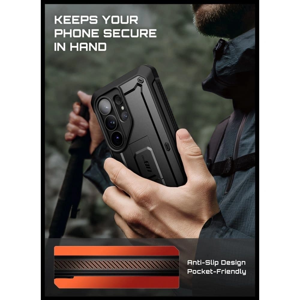 Supcase Unicorn Beetle Pro & Tempered Glass Samsung Galaxy S26 Ultra Black - 8