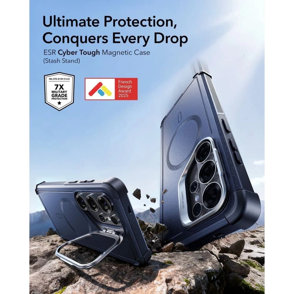 ESR Cyber Tough Kickstand MagSafe Samsung Galaxy S26 Ultra Black - 3