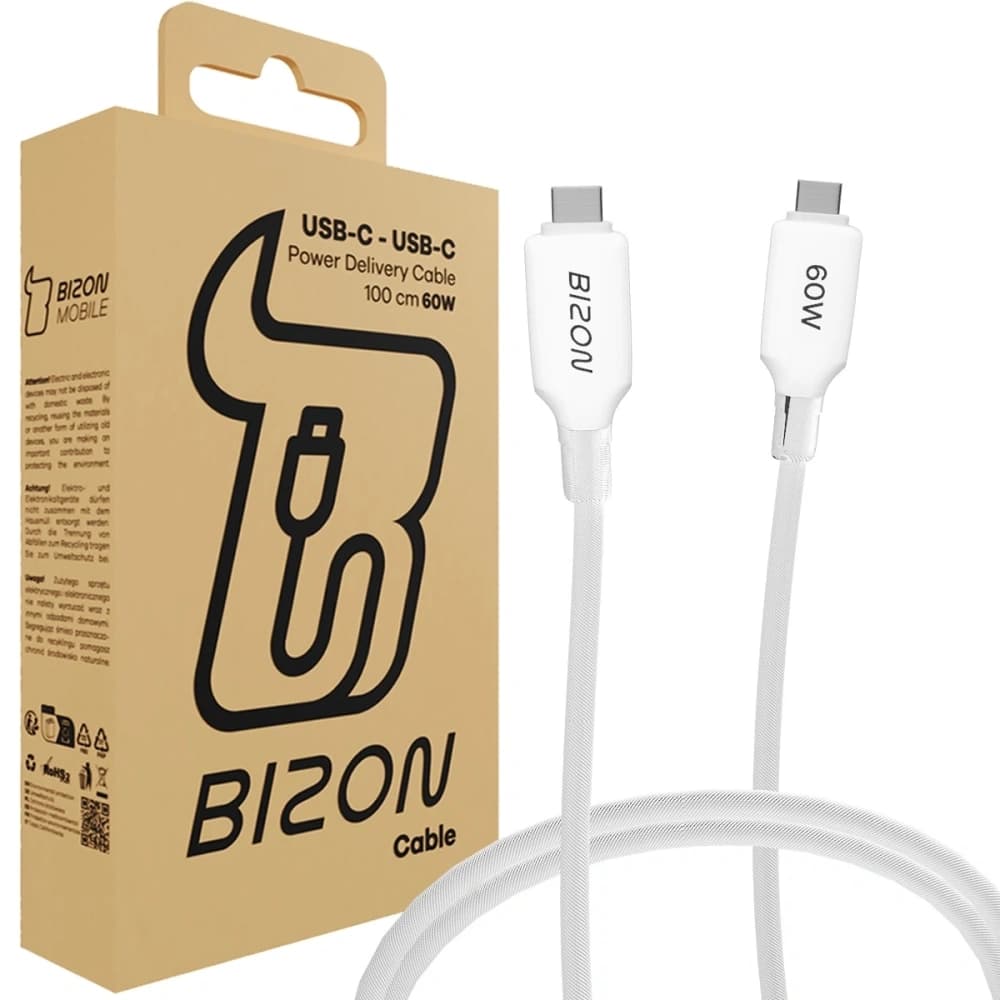 Bizon C354 Braided Cable USB-C / USB-C 60W 1m - 1