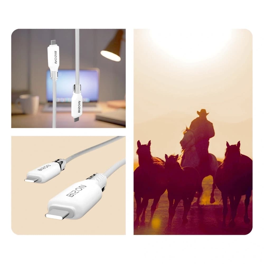 Bizon C354 Braided Cable USB-C / USB-C 60W 1m - 6