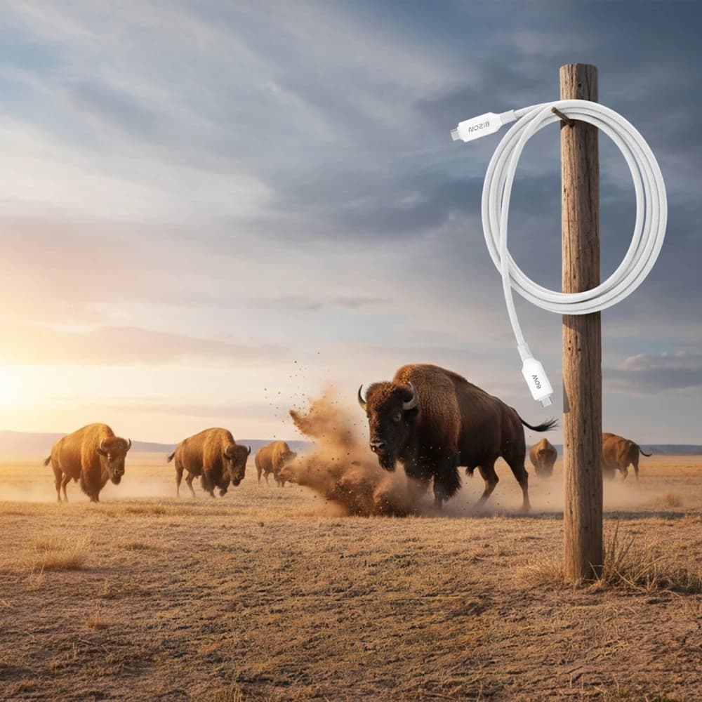 Bizon C354 Braided Cable USB-C / USB-C 60W 1m - 8