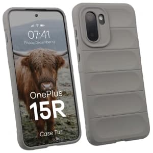 Pancerne etui Bizon Case Tur do OnePlus 15R jasnoszare