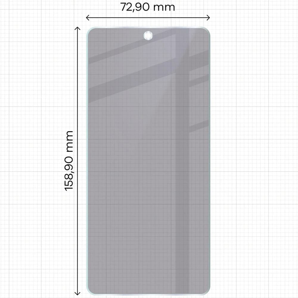 Prywatyzujące szkło hybrydowe Bizon Glass Mule Shadow do OnePlus 13R matowe - 2