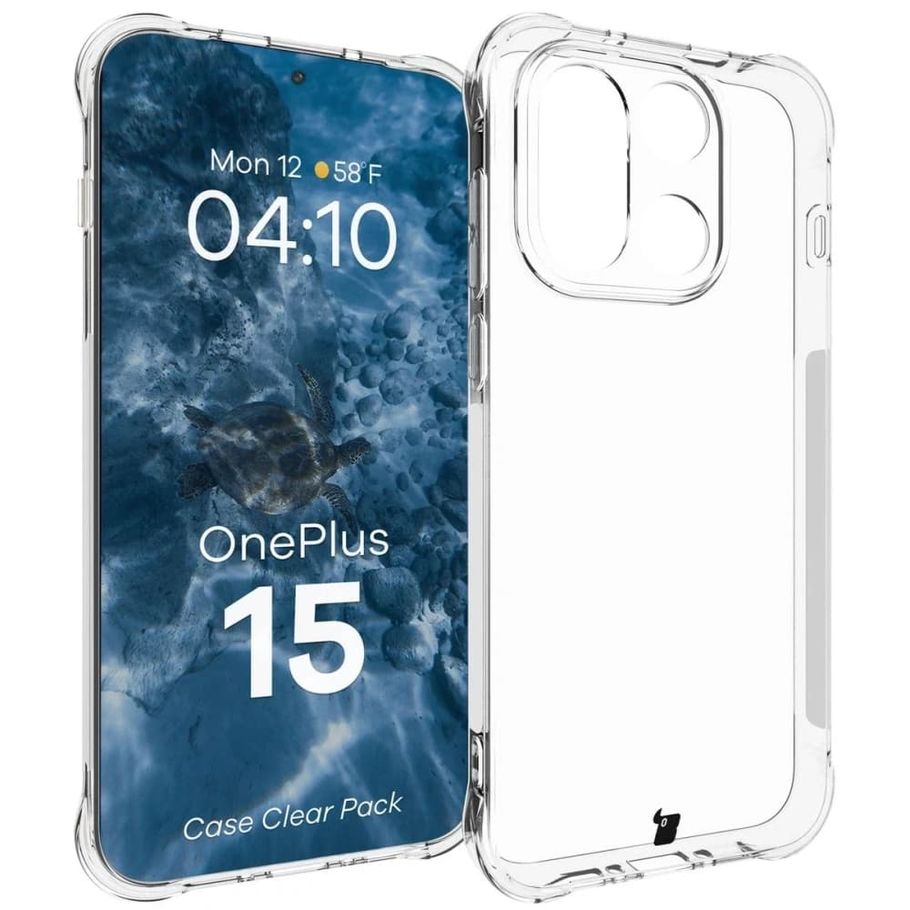 Elastyczne etui + 2x folia na ekran Bizon Case Clear Pack do OnePlus 15 - 3