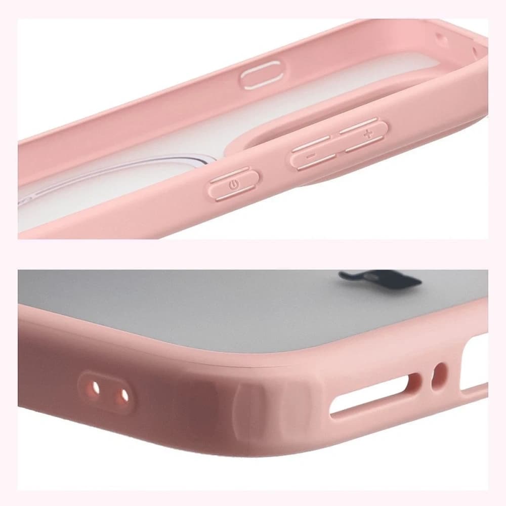 Etui z pierścieniem magnetycznym + szkło hartowane Bizon MatteO Pack do OnePlus 15 przydymione-jasnoróżowe - 6