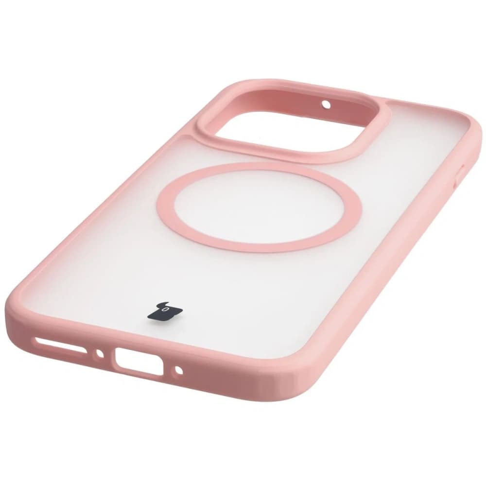 Etui z pierścieniem magnetycznym + szkło hartowane Bizon MatteO Pack do OnePlus 15 przydymione-jasnoróżowe - 7