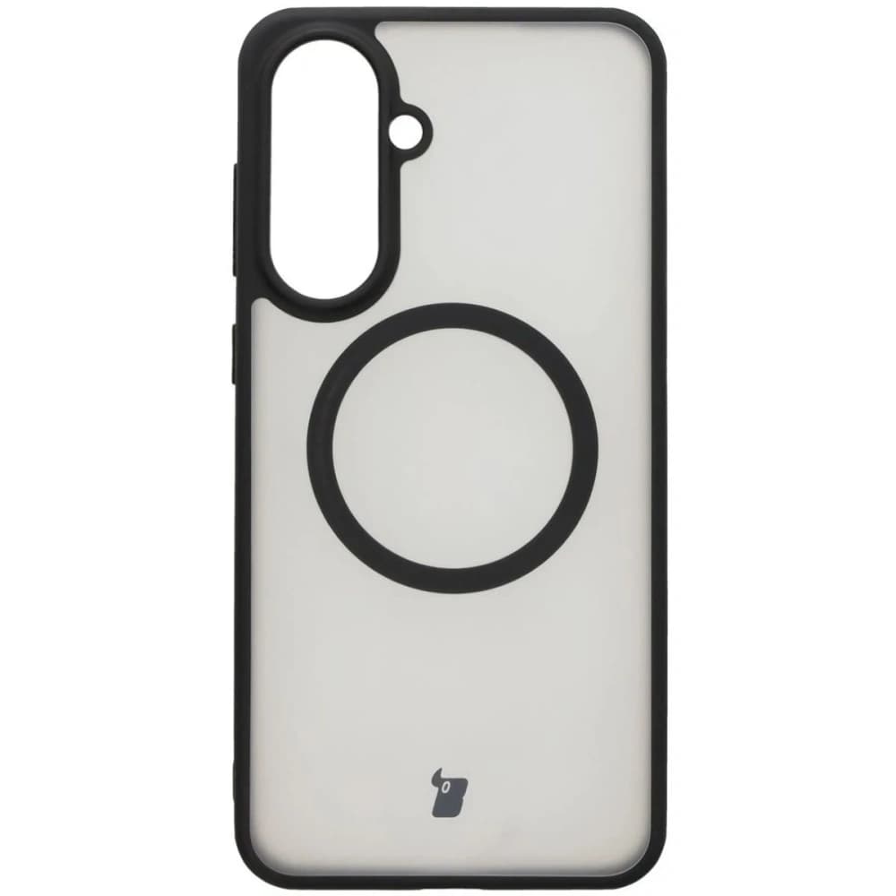 Etui z pierścieniem magnetycznym + szkło hartowane Bizon MatteO Pack do Samsung Galaxy A56 5G przydymione-czarne - 2