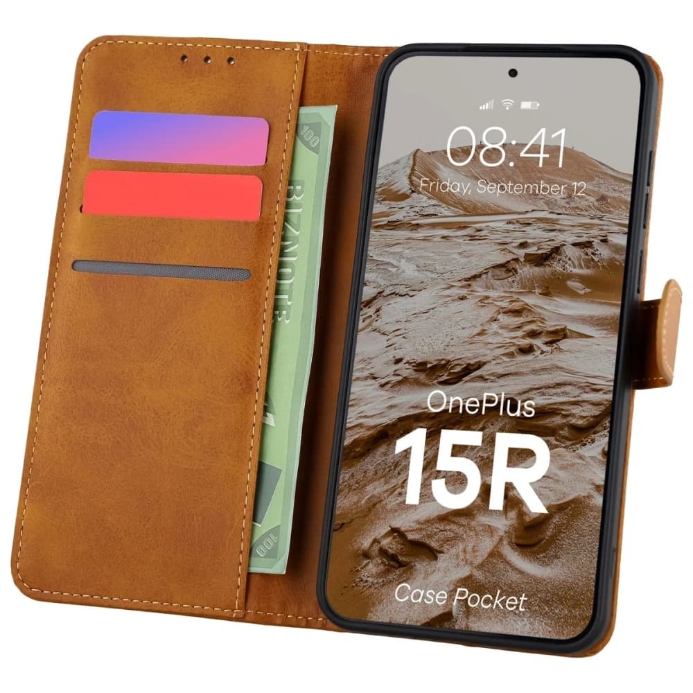 Bizon Case PocketOnePlus 15R brown - 1
