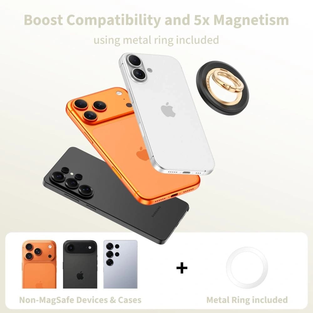 Tech-Protect MMR700 Lamano Magnetic MagSafe Phone Ring Schwarz/Gold
 - 5