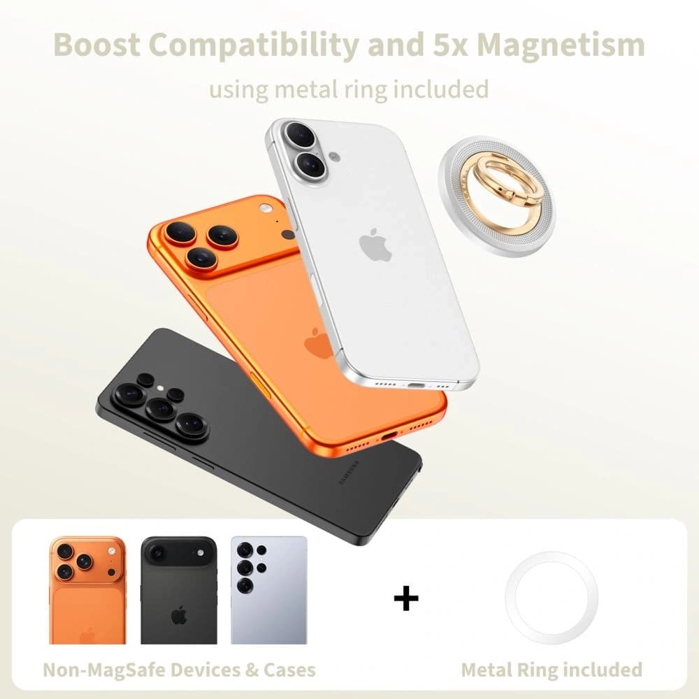 Tech-Protect MMR700 Lamano Magnetic MagSafe Phone Ring Titan/Gold
 - 4