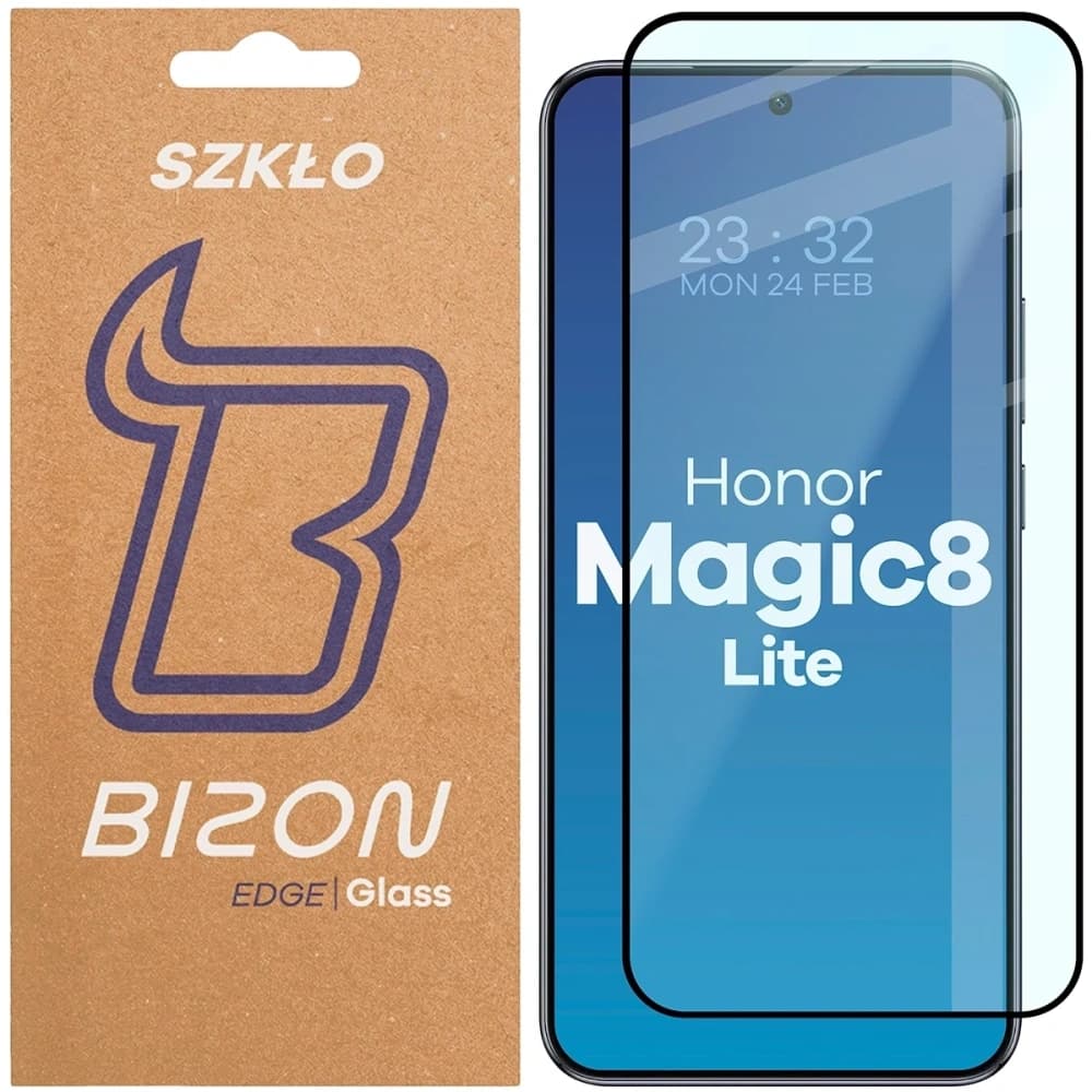 Bizon Glass Edge 2 Honor Magic8 Lite schwarzer Rahmen
 - 1