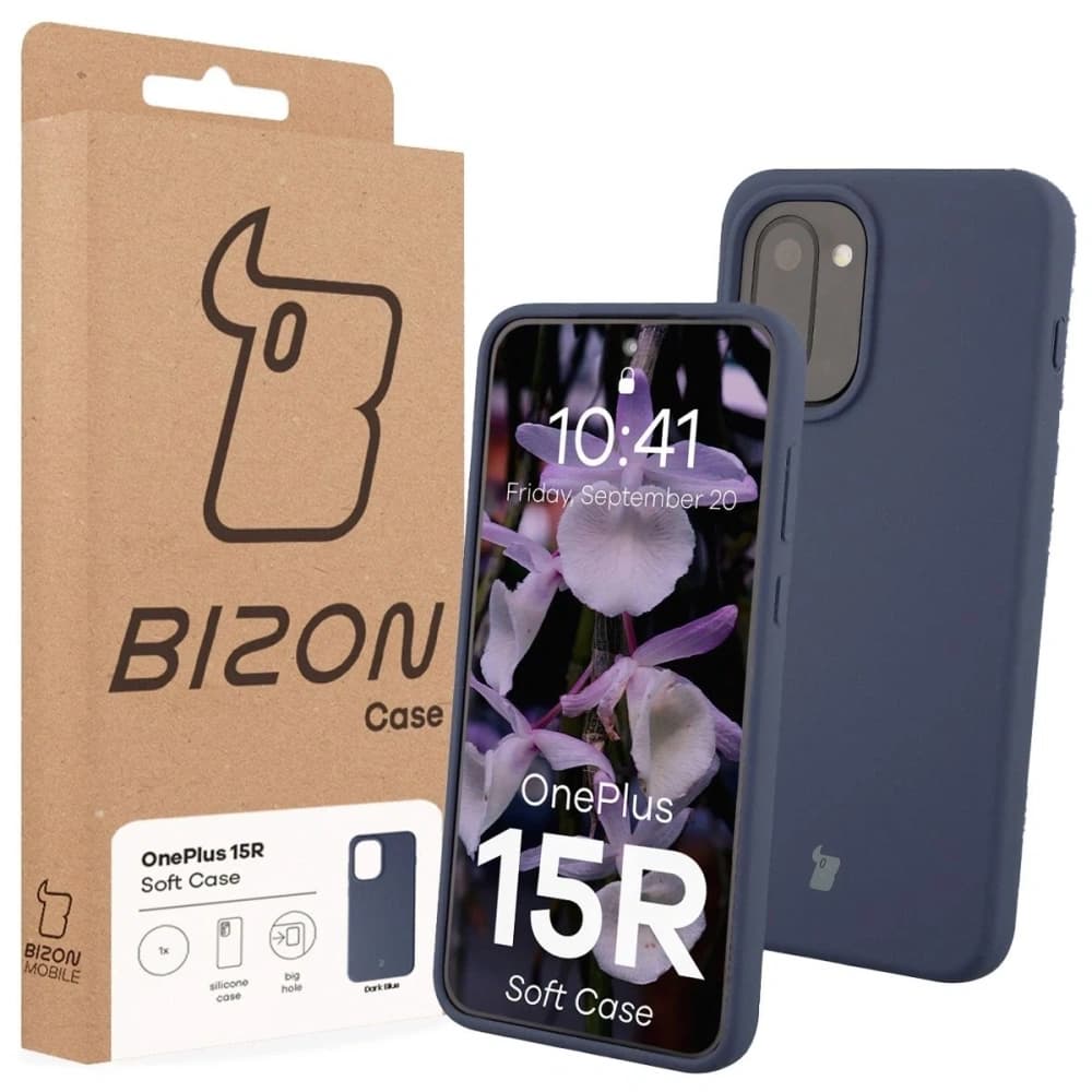 Silikonowe etui Bizon Soft Case do OnePlus 15R ciemnoniebieskie - 7