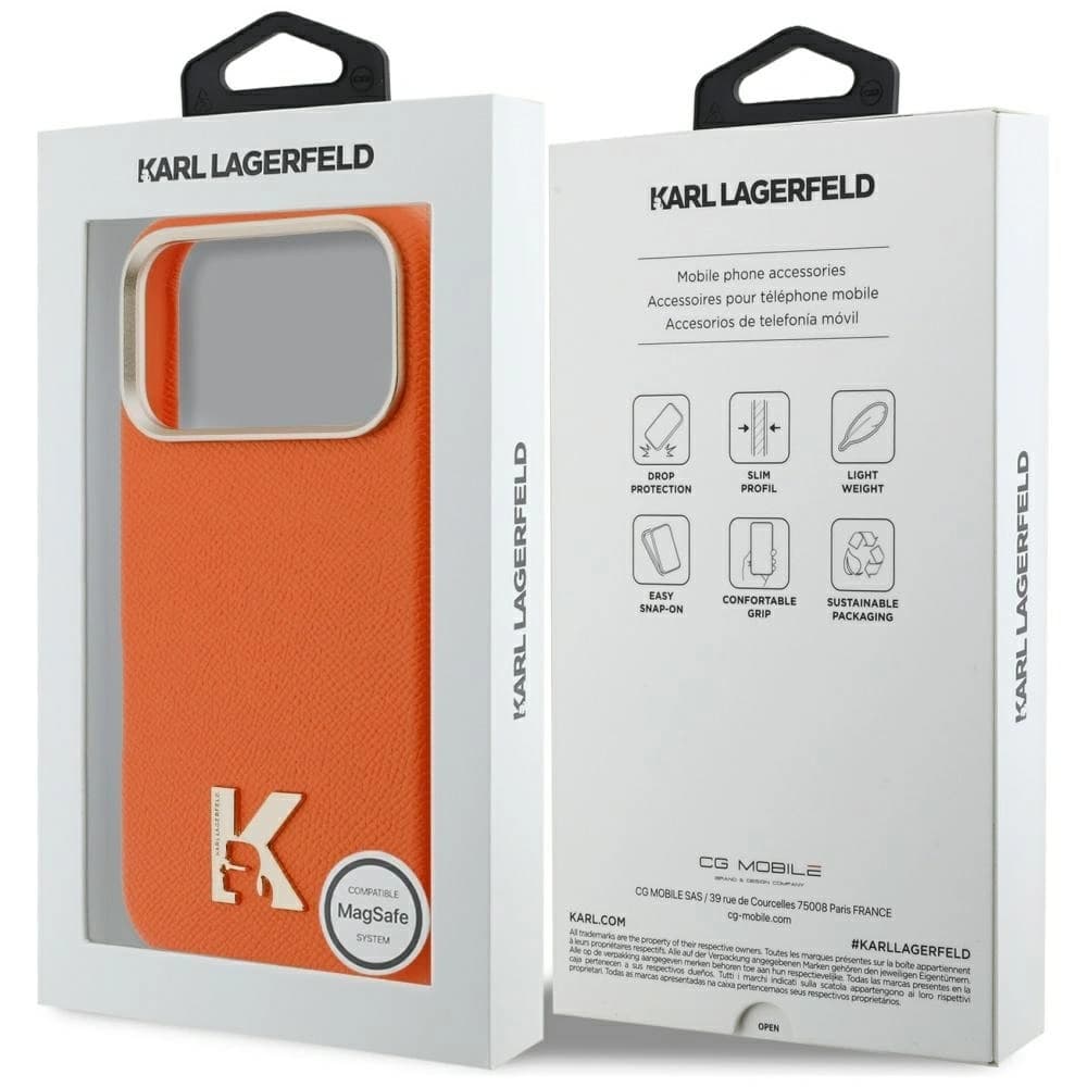 Karl Lagerfeld Karl Kopf Logo MagSafe Apple iPhone 17 Pro Max orange
 - 8