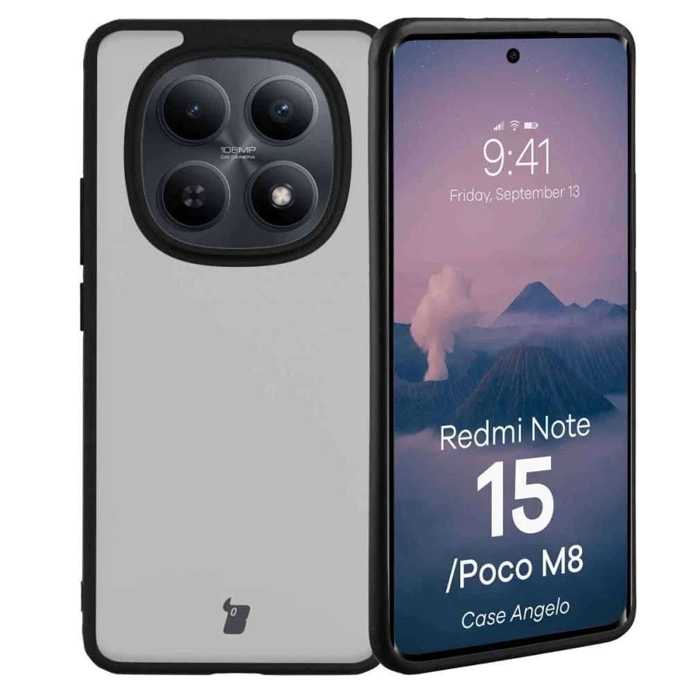 Bizon Case Angelo Xiaomi Redmi Note 15 / POCO M8 5G rauchig mit schwarzem Rahmen
 - 1