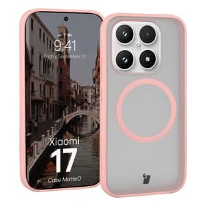 Bizon Case MatteO Magnetic Xiaomi 17 smoky light pink