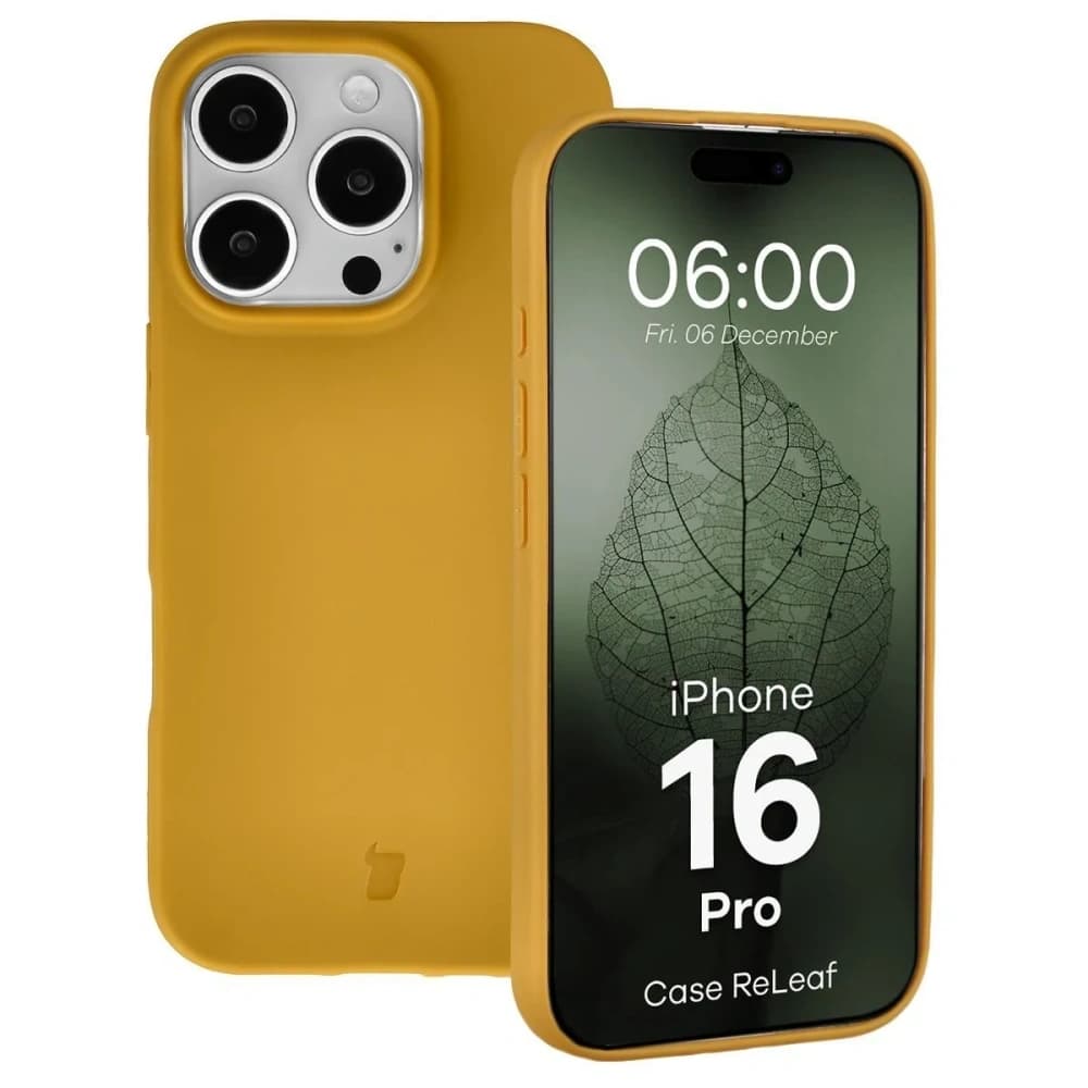 Bizon Case ReLeaf Apple iPhone 16 Pro dark yellow - 1