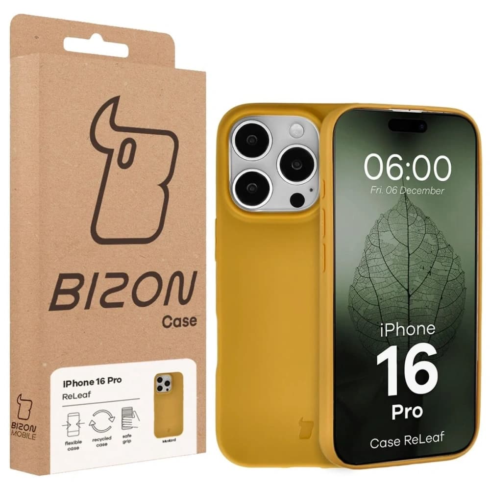 Bizon Case ReLeaf Apple iPhone 16 Pro dark yellow - 6