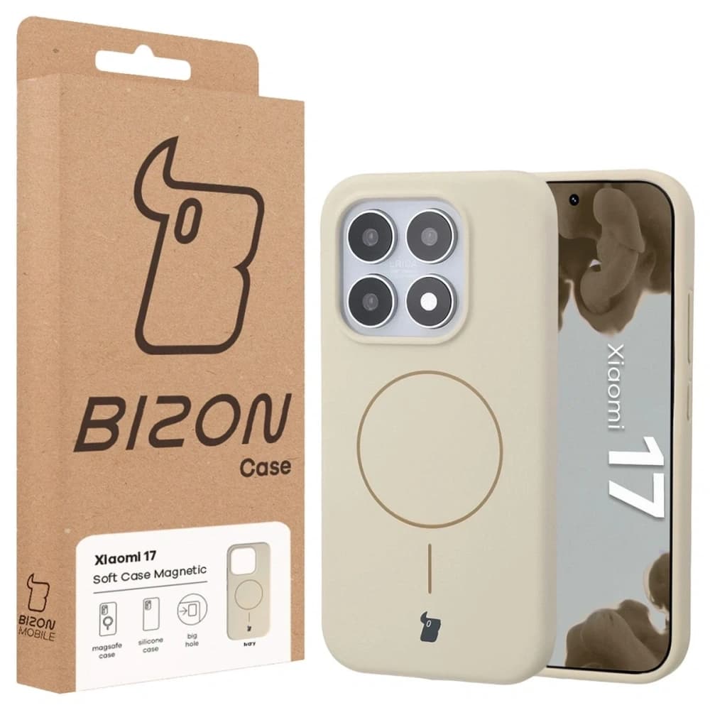 Bizon Soft Case Magnetic Xiaomi 17 écru
 - 8