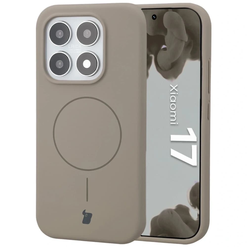 Bizon Soft Case Magnetic Xiaomi 17 light gray - 1