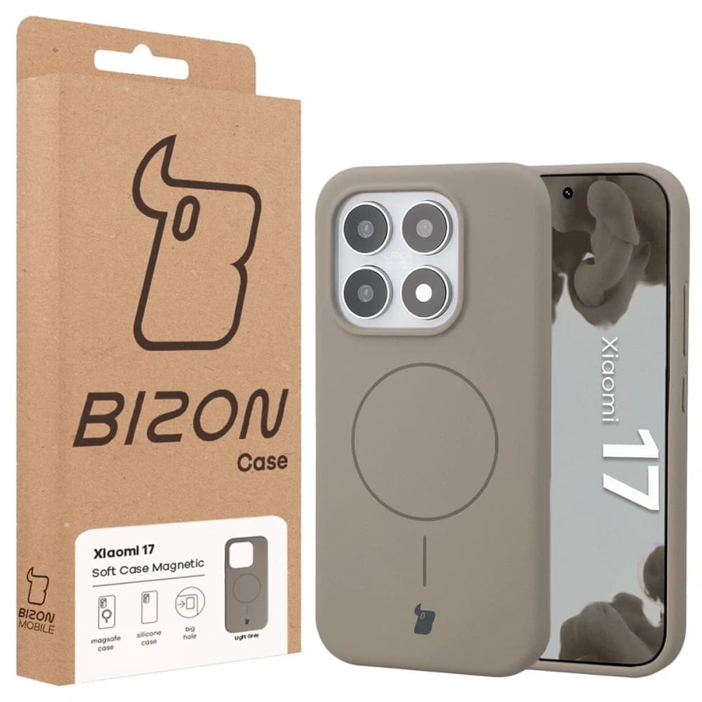 Bizon Soft Case Magnetic Xiaomi 17 light gray - 8