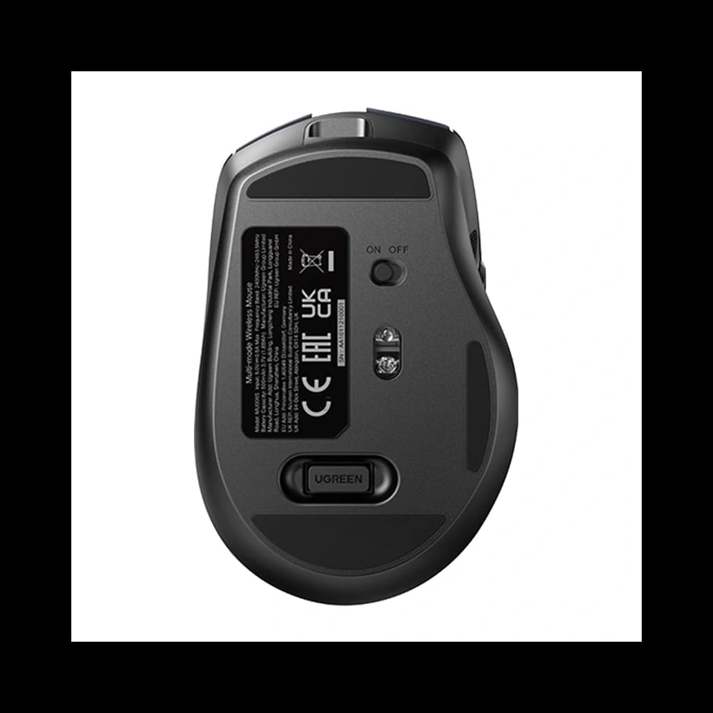 UGREEN Wireless Mouse MU006S Bluetooth 5.4 + 2.4 GHz USB-C (black) - 3