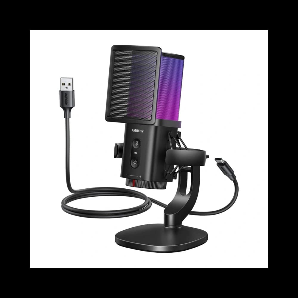 UGREEN CM581 Microphone for Computer 24-bit/96kHz USB-C RGB (black) - 2