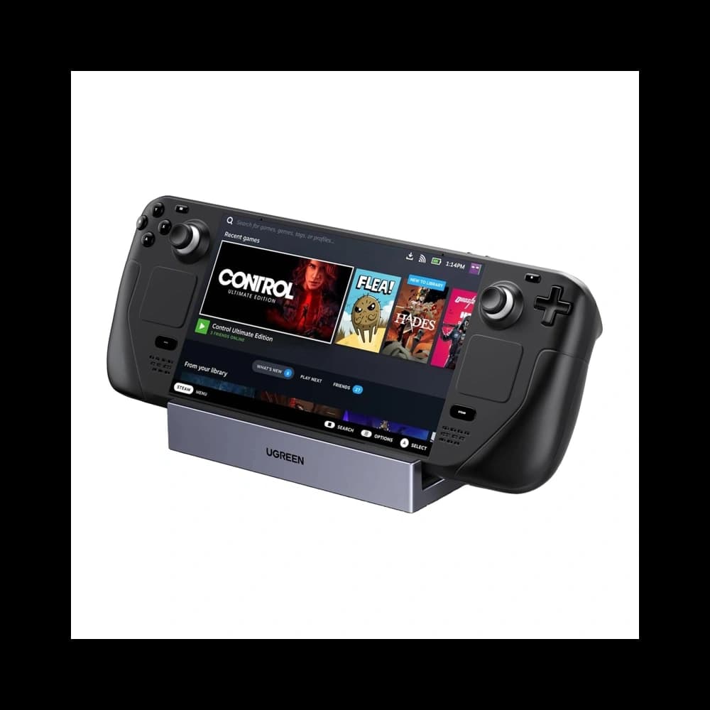 UGREEN CM800 6-in-1 Docking Station for Portable Consoles Steam Deck / Asus ROG Ally USB-C to HDMI 4K 120Hz 2x USB USB-C RJ45 (gray) - 2