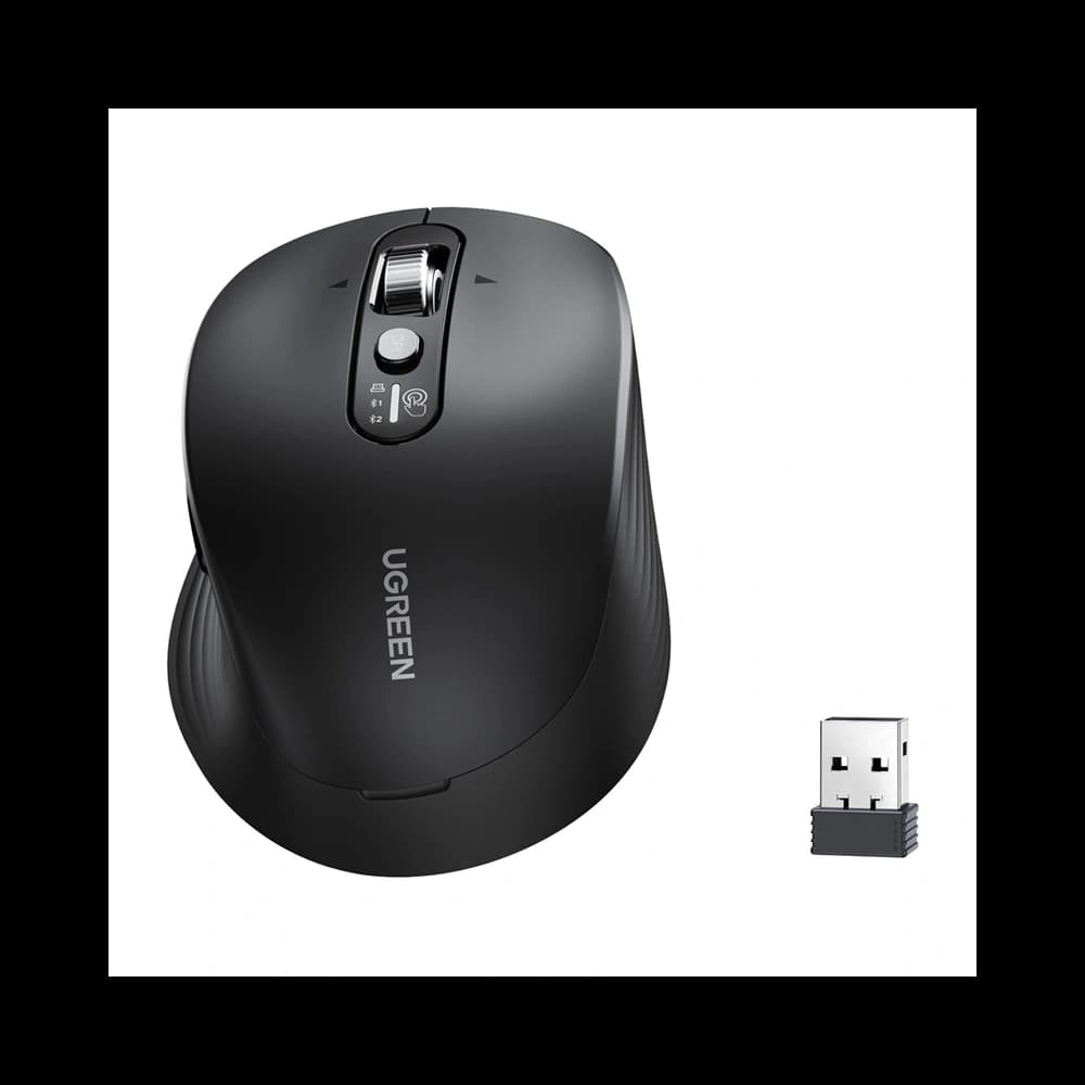 UGREEN Wireless Mouse M752 Bluetooth 5.4 + 2.4 GHz 2xAA (black) - 4