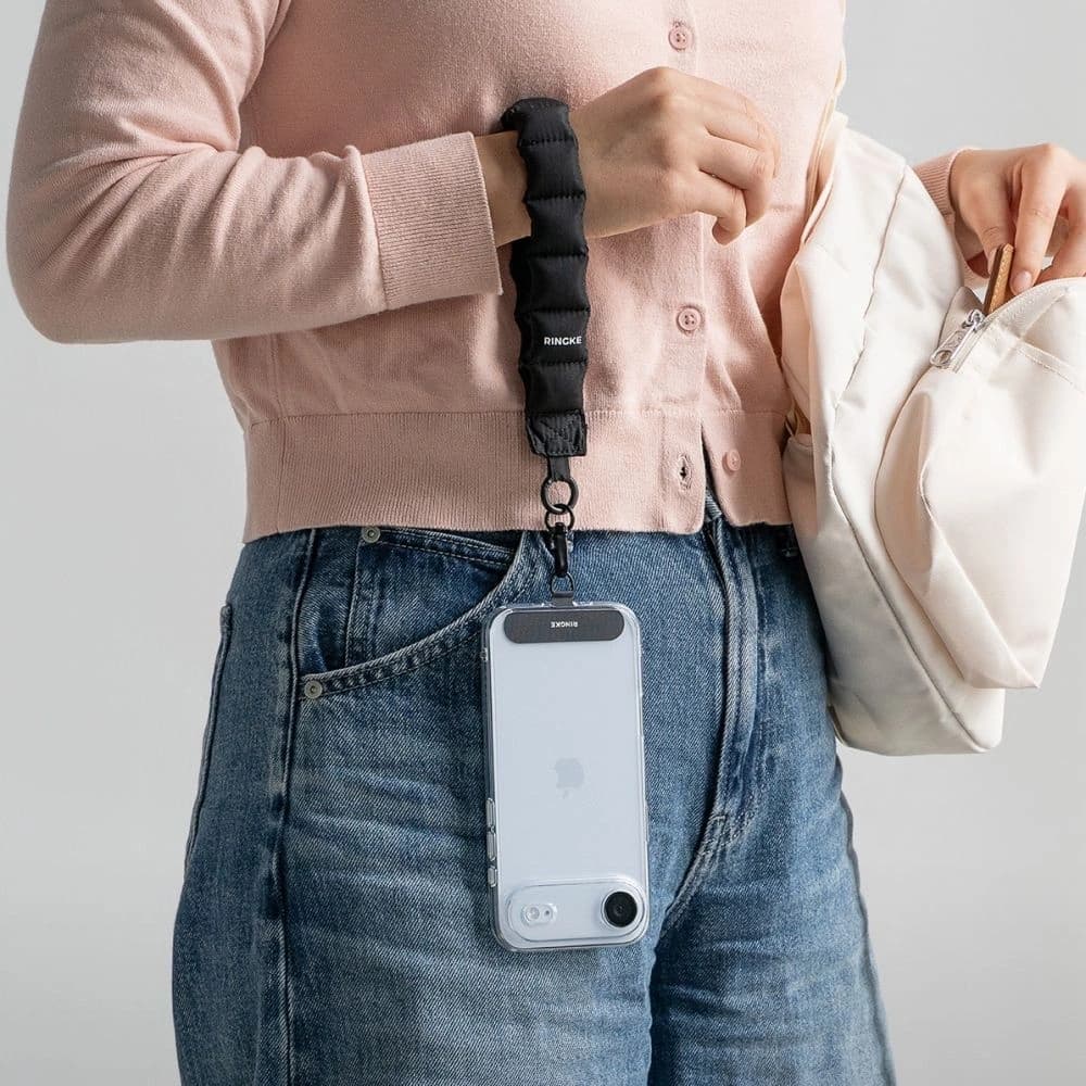 Rinkge Holder & Puffer Hand Strap Calm Black - 4