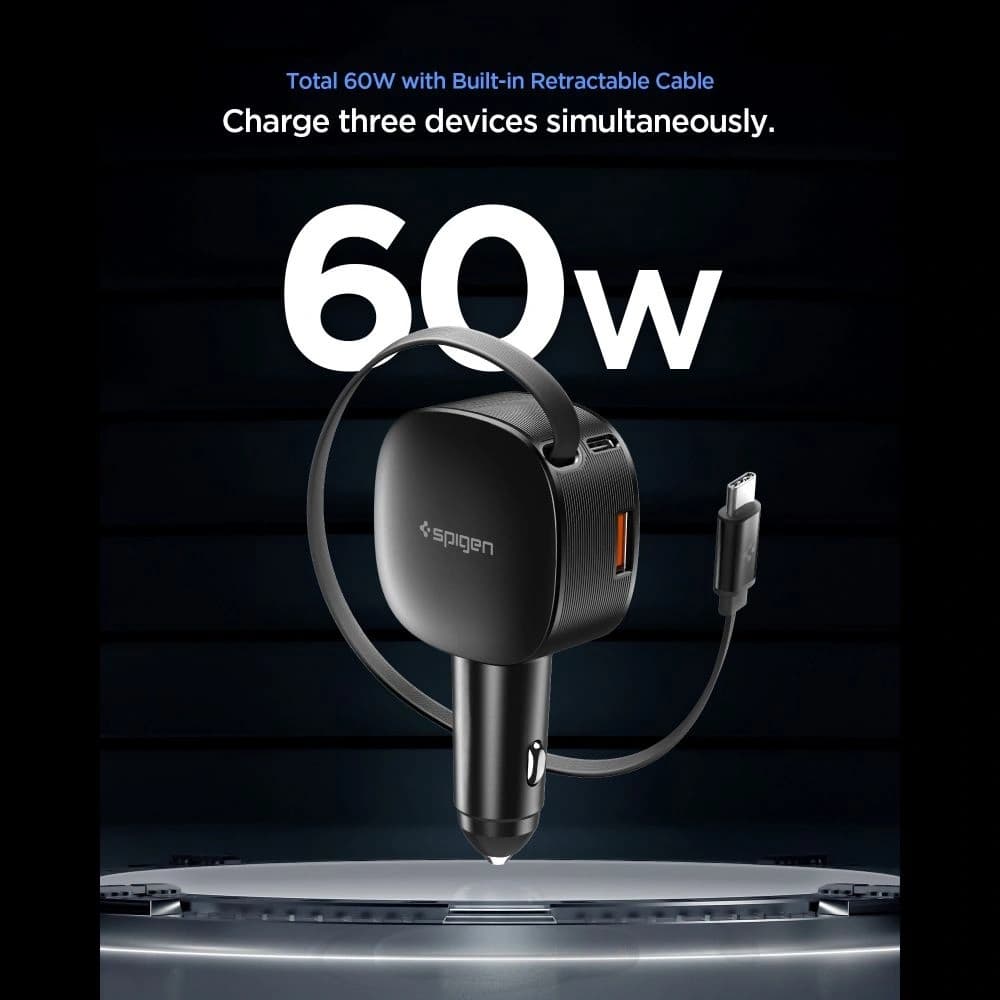 Spigen EV603VT Essentail Car Charger 60W Black - 2