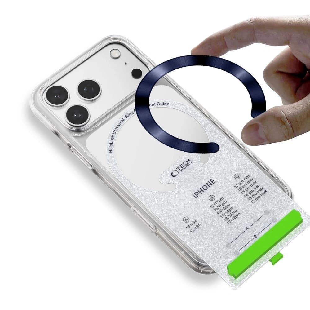 Tech-Protect MMP-210 Magnetic MagSafe Ring Deep Blue & Silver [2 PACK] - 5