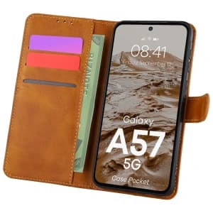 Bizon Case Pocket Samsung Galaxy A57 5G brown