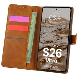Bizon Case Pocket Samsung Galaxy S26 Ultra brown