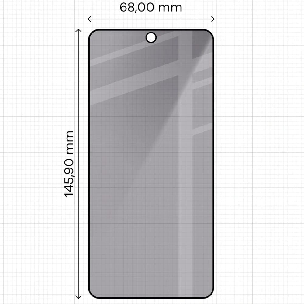 Bizon Glass Edge Shadow Samsung Galaxy S26 tinted with a black frame - 2