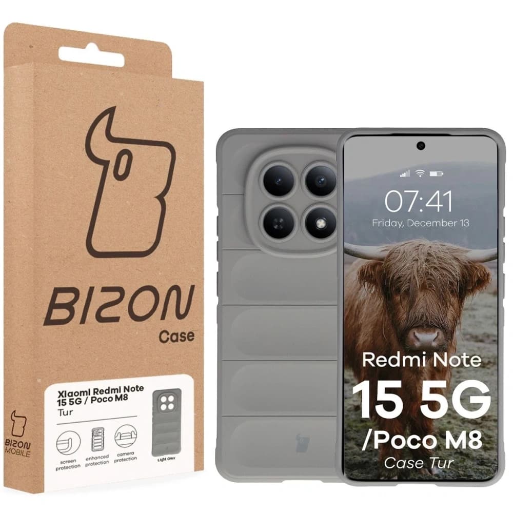 Bizon Case Tur Xiaomi Redmi Note 15 5G / POCO M8 5G hellgrau
 - 8