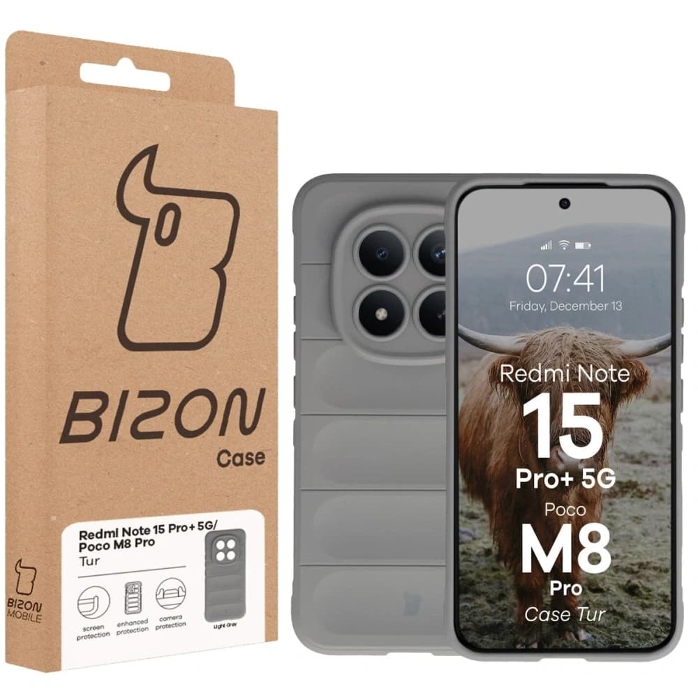Bizon Case Tur Xiaomi Redmi Note 15 Pro Plus 5G / POCO M8 Pro 5G hellgrau
 - 8