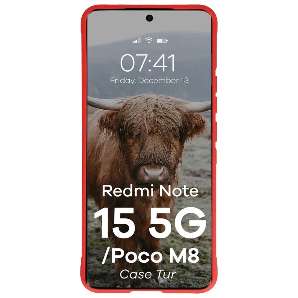 Bizon Case Tur Xiaomi Redmi Note 15 5G / POCO M8 5G rot
 - 5