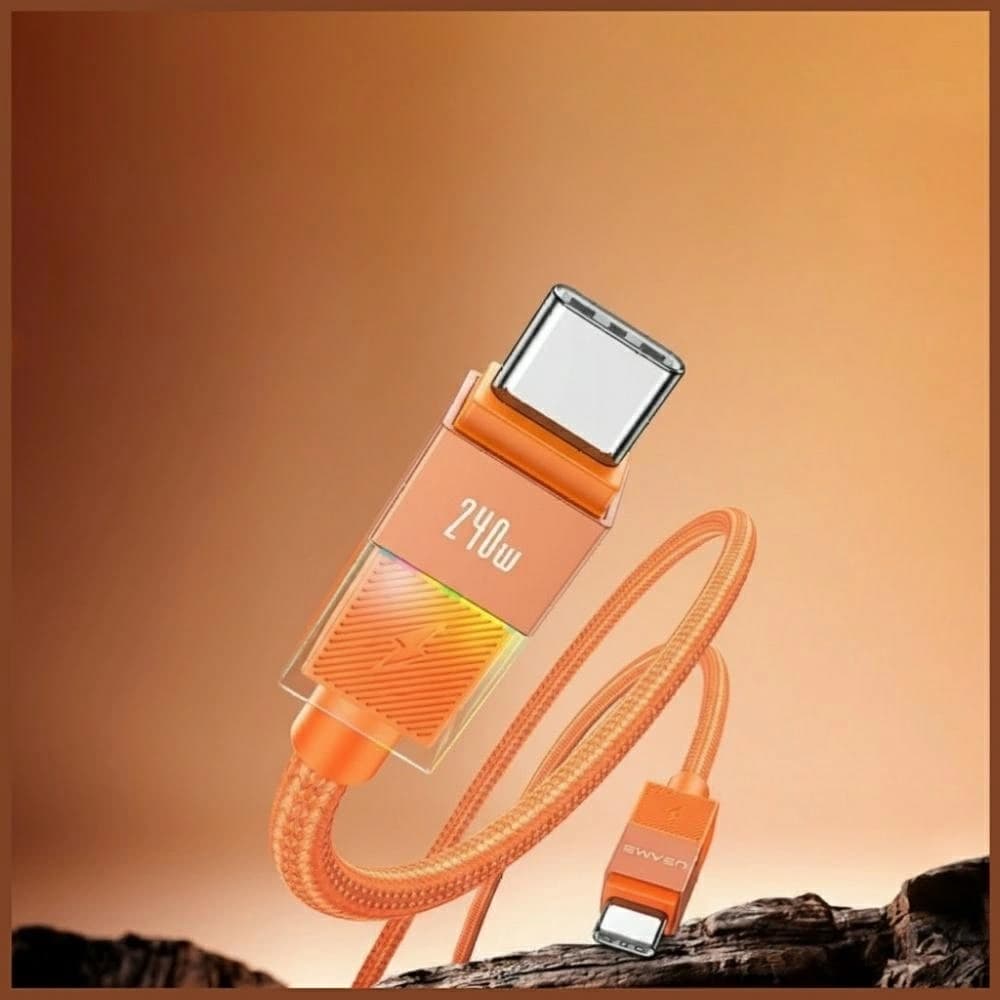 USAMS U93 240W USB-C / USB-C Kabel 1.2m orange
 - 1
