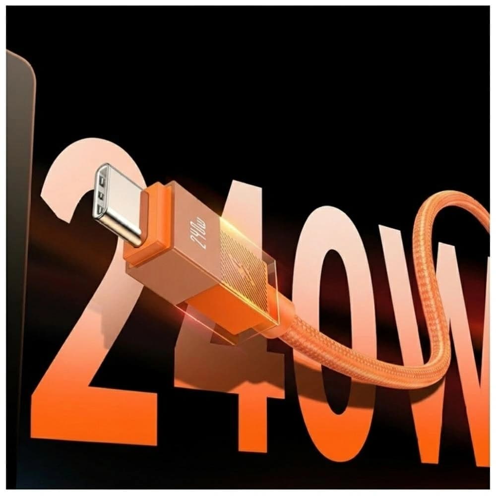 USAMS U93 240W USB-C / USB-C Kabel 1.2m orange
 - 3